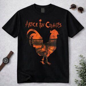Alice In Chains Rooster Dirt Album Black Grunge Rock Graphic Tee